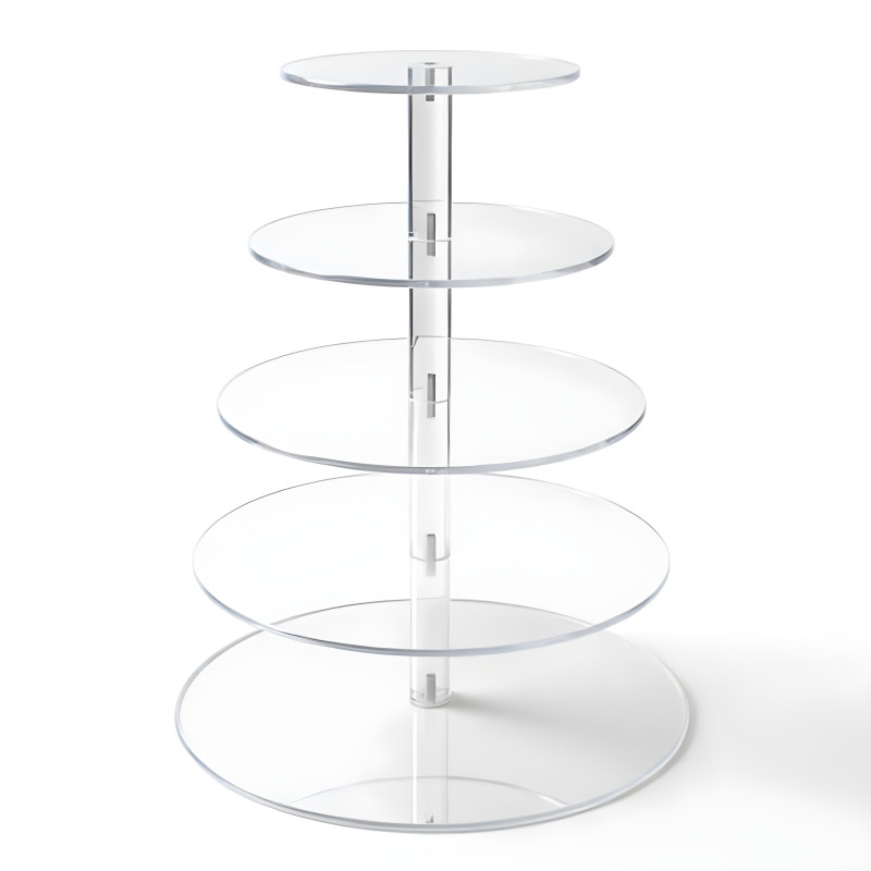5-Tier Acrylic Cupcake Stand – Transparent Dessert Display