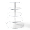 5-Tier Acrylic Cupcake Stand – Transparent Dessert Display