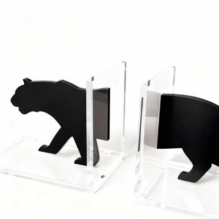 Panther Design Decorative Bookend Stand – Modern Acrylic Book Holder