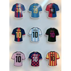 Messi Acrylic Cut-Out Collectible – Reverse UV Printed Jersey Designs (10, 19, 30)