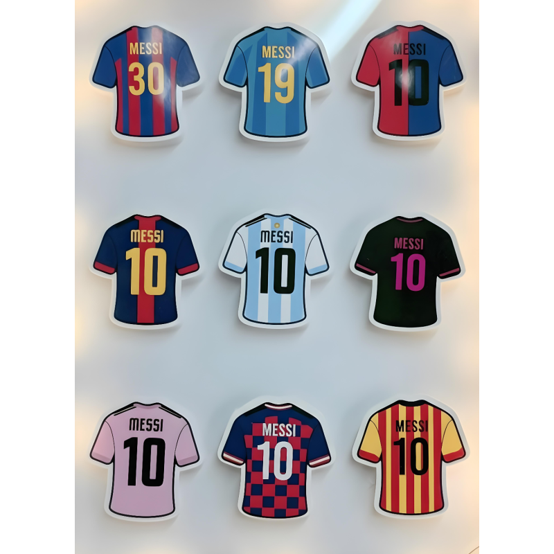 Messi Acrylic Cut-Out Collectible – Reverse UV Printed Jersey Designs (10, 19, 30)