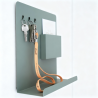 Modern Wall-Mounted Organizer with Hooks, Storage Compartment & Shelf
