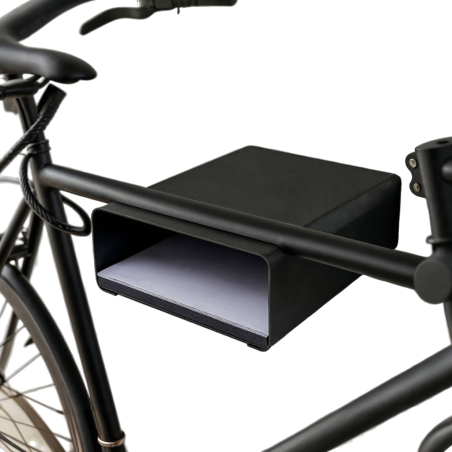 Custom Bicycle Rack – Black Metal Wall Mounted Multi-Function Storage Holder with Helmet, Key & Lock Hooks