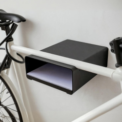 Custom Bicycle Rack – Black Metal Wall Mounted Multi-Function Storage Holder with Helmet, Key & Lock Hooks