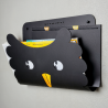 Owl-Shaped Wall-Mounted Magazine & Document Organizer – Matte Black Metal