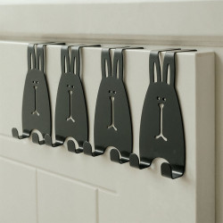 Cute Rabbit Over-the-Door Hook Rack - 4 Pcs