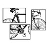 Minimalist Bicycle Wall Art – 3 Pieces