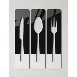 3-Piece Kitchen Wall Art – Knife, Spoon & Fork