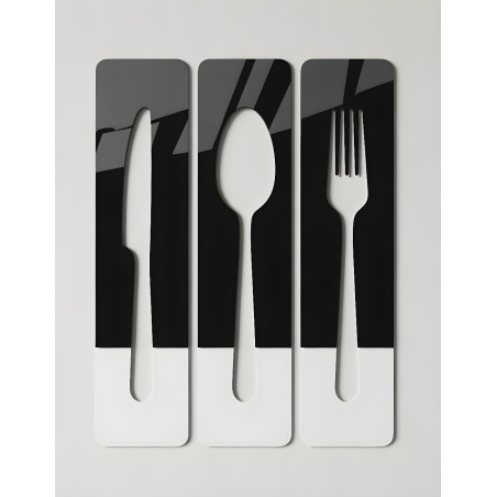 3-Piece Kitchen Wall Art – Knife, Spoon & Fork