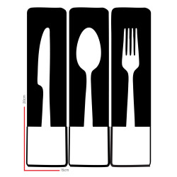 3-Piece Kitchen Wall Art – Knife, Spoon & Fork