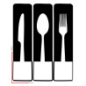 3-Piece Kitchen Wall Art – Knife, Spoon & Fork