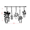 Hanging Planters Silhouette Wall Art