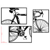 Minimalist Bicycle Wall Art – 3 Pieces