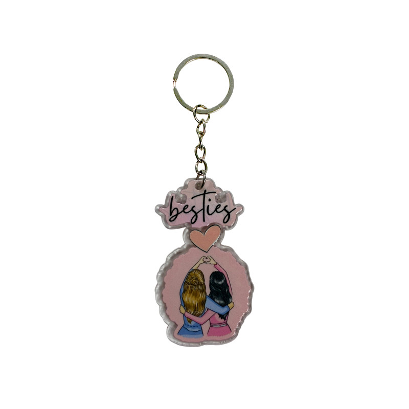 Besties Cloud Acrylic Keychain – Cute Friendship Gift for BFFs