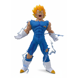Dragon Ball Z Majin Vegeta Action Figure – Super Saiyan Battle Damaged Version with Lightning Aura Effects