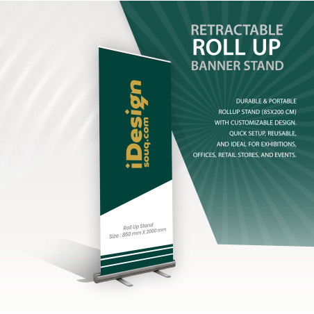 Customized Rollup Stand 85x200 cm – Portable Banner Display